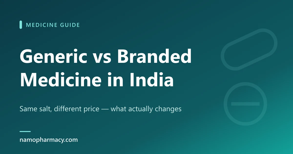 Generic vs Branded Medicine in India: Same Salt, Different Price — What Actually Changes