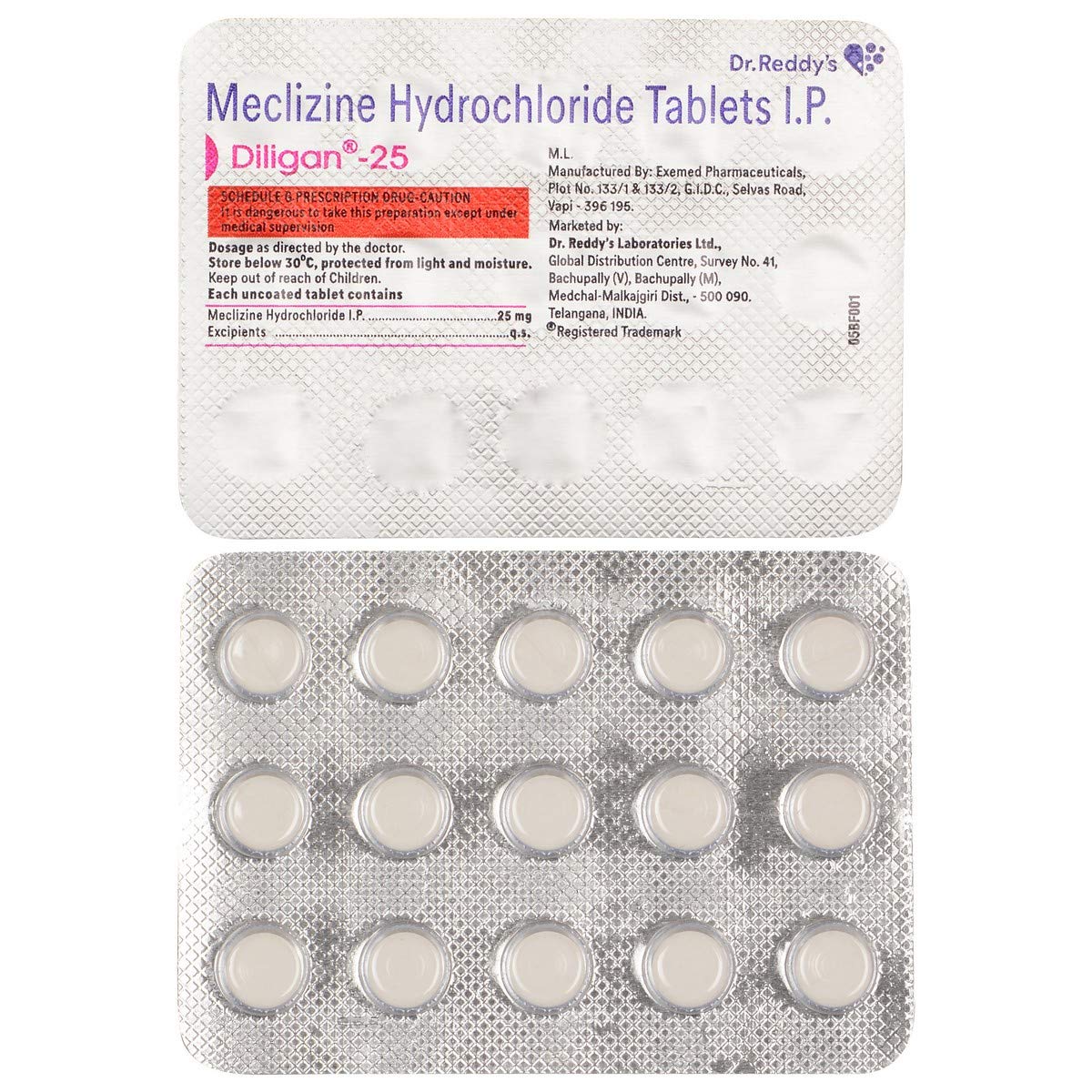 DILIGAN 25MG TABLET