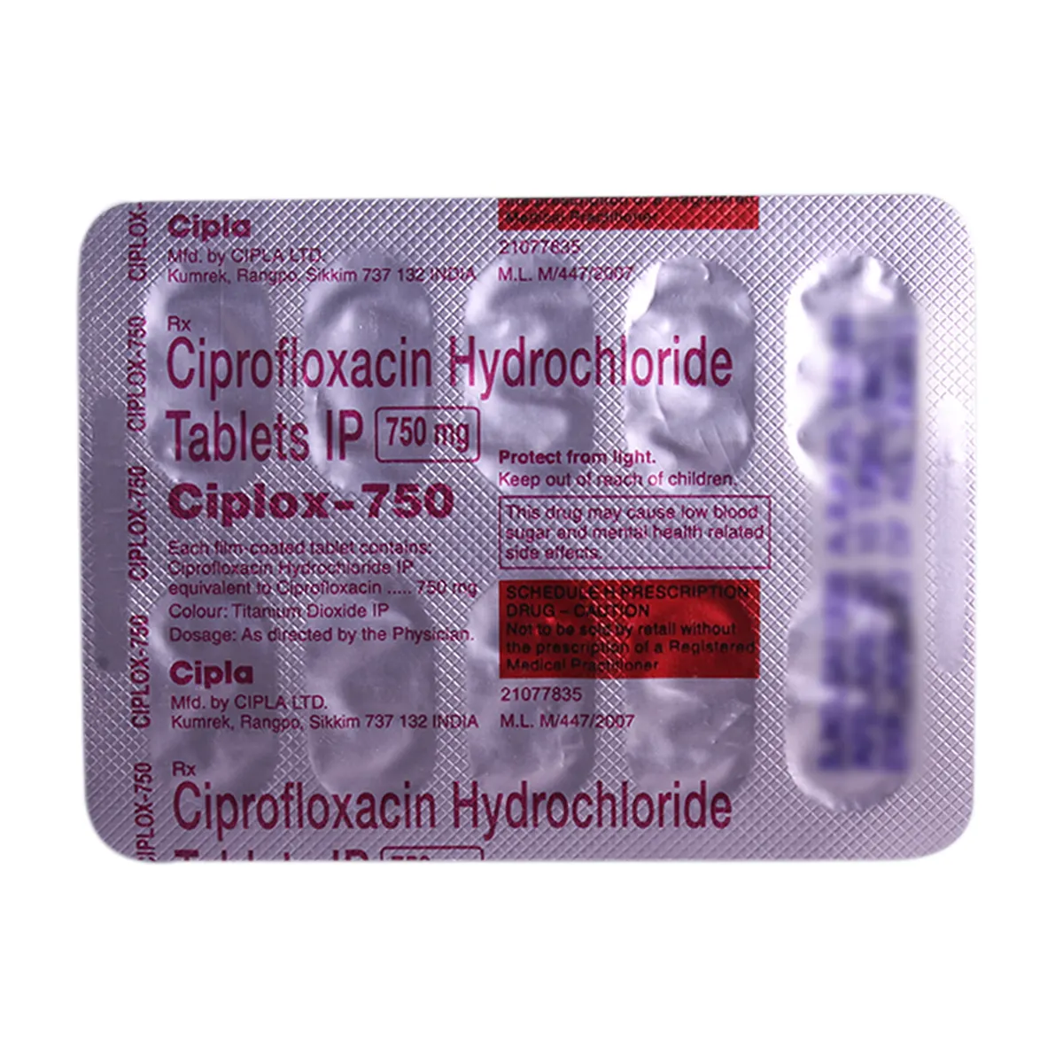 CIPLOX 750MG TABLET