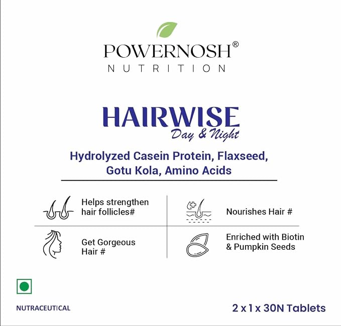 HAIRWISE TABS. COMBO PACK OF DAY & NIGHT (30 EACH) TABLETS.